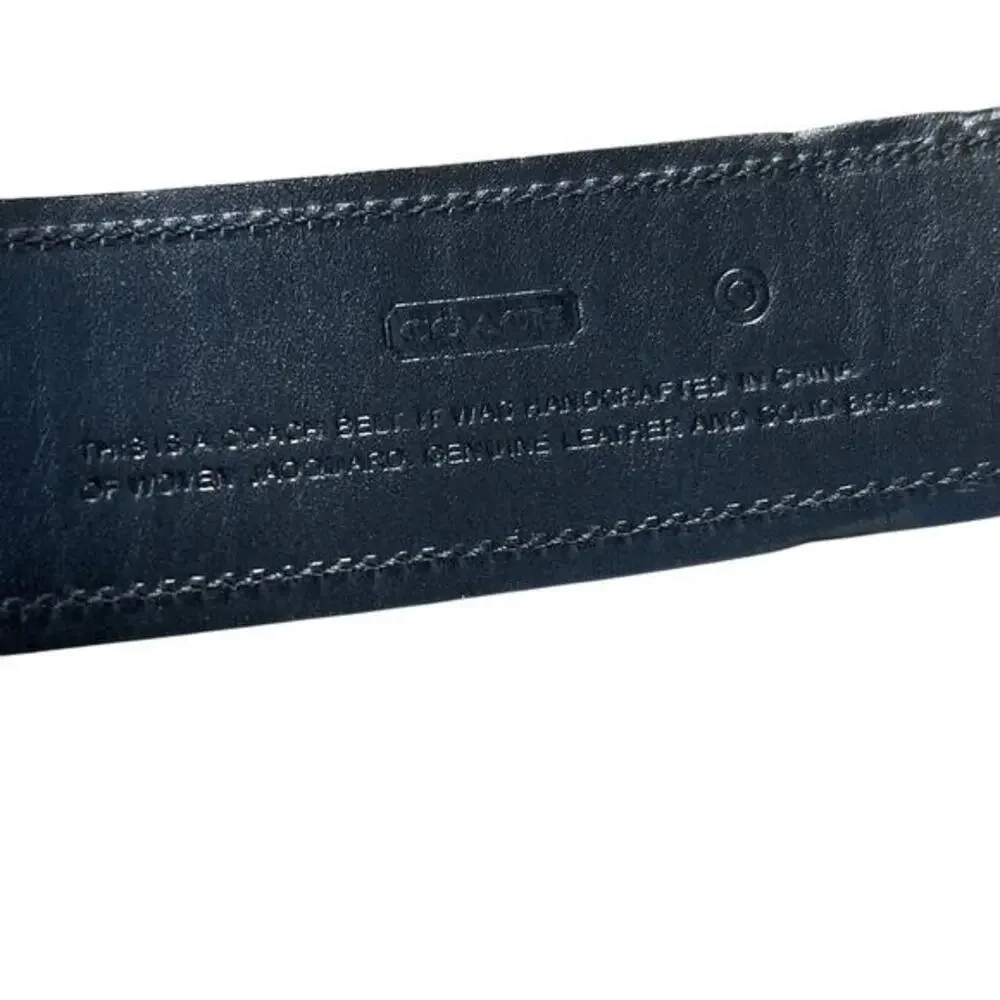 Coach belt women's small all over‎ logo fabric NWT black harness